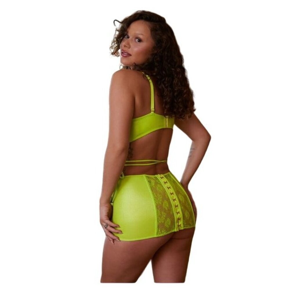 Savage X Fenty By Rihanna Caged Lace Corset Skirt 1X New